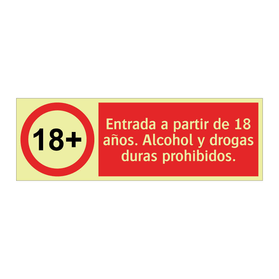Entrada a partir de 18 años. Alcohol y drogas duras prohibidos.