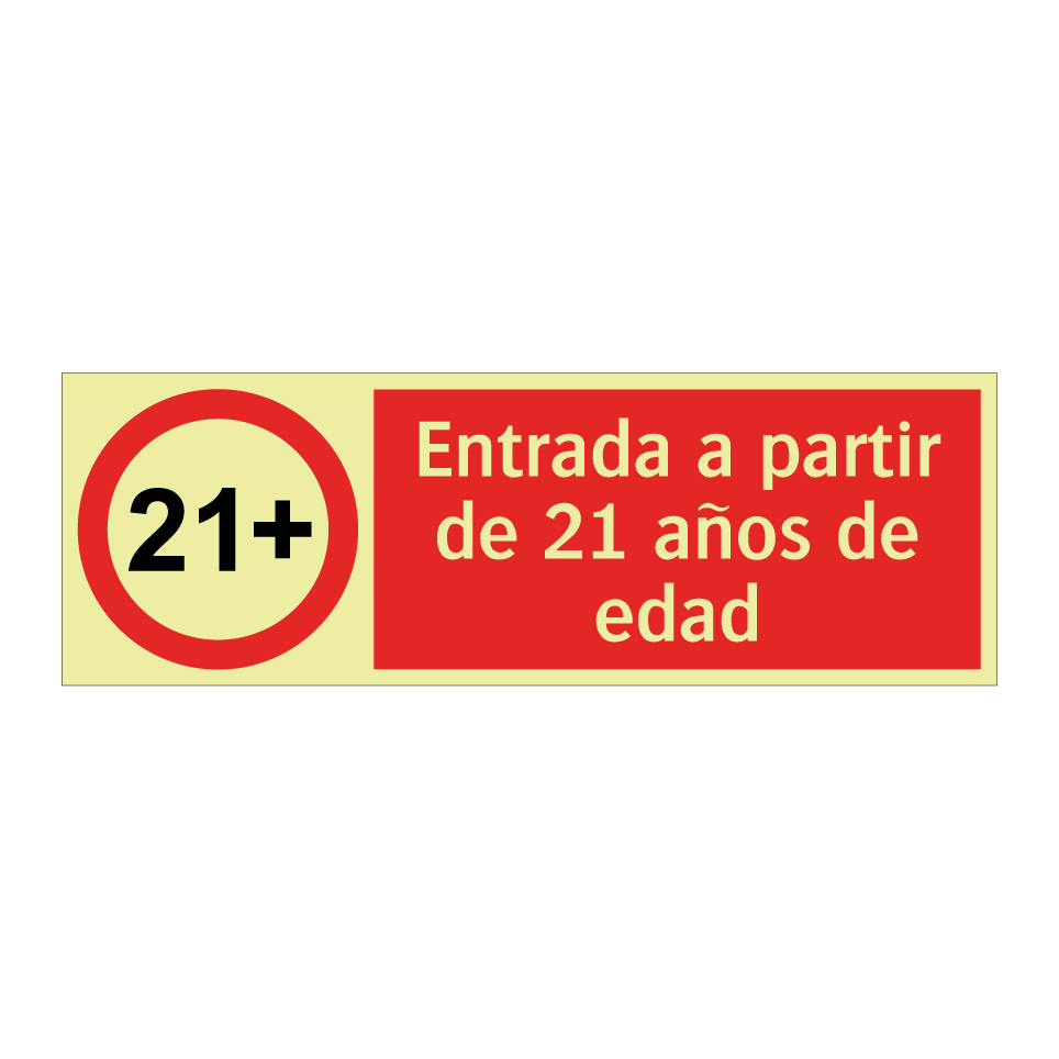 Entrada a partir de 21 años de edad