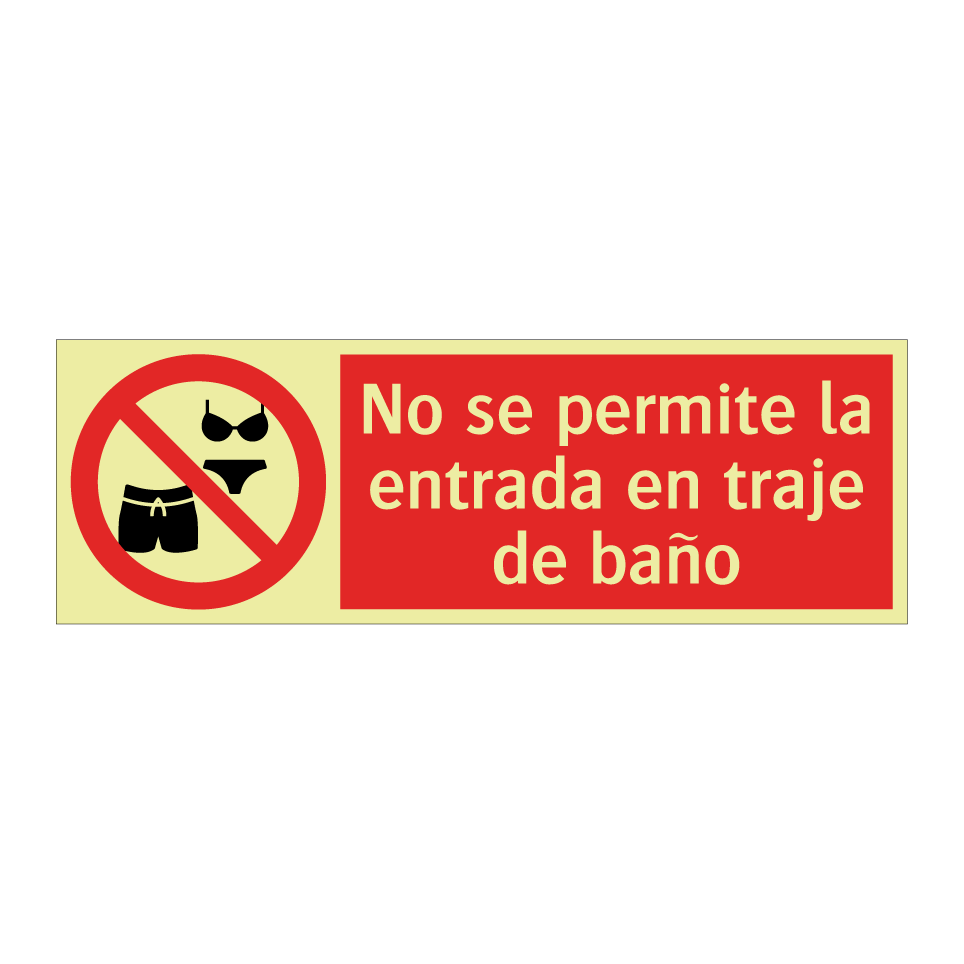 No se permite la entrada en traje de baño