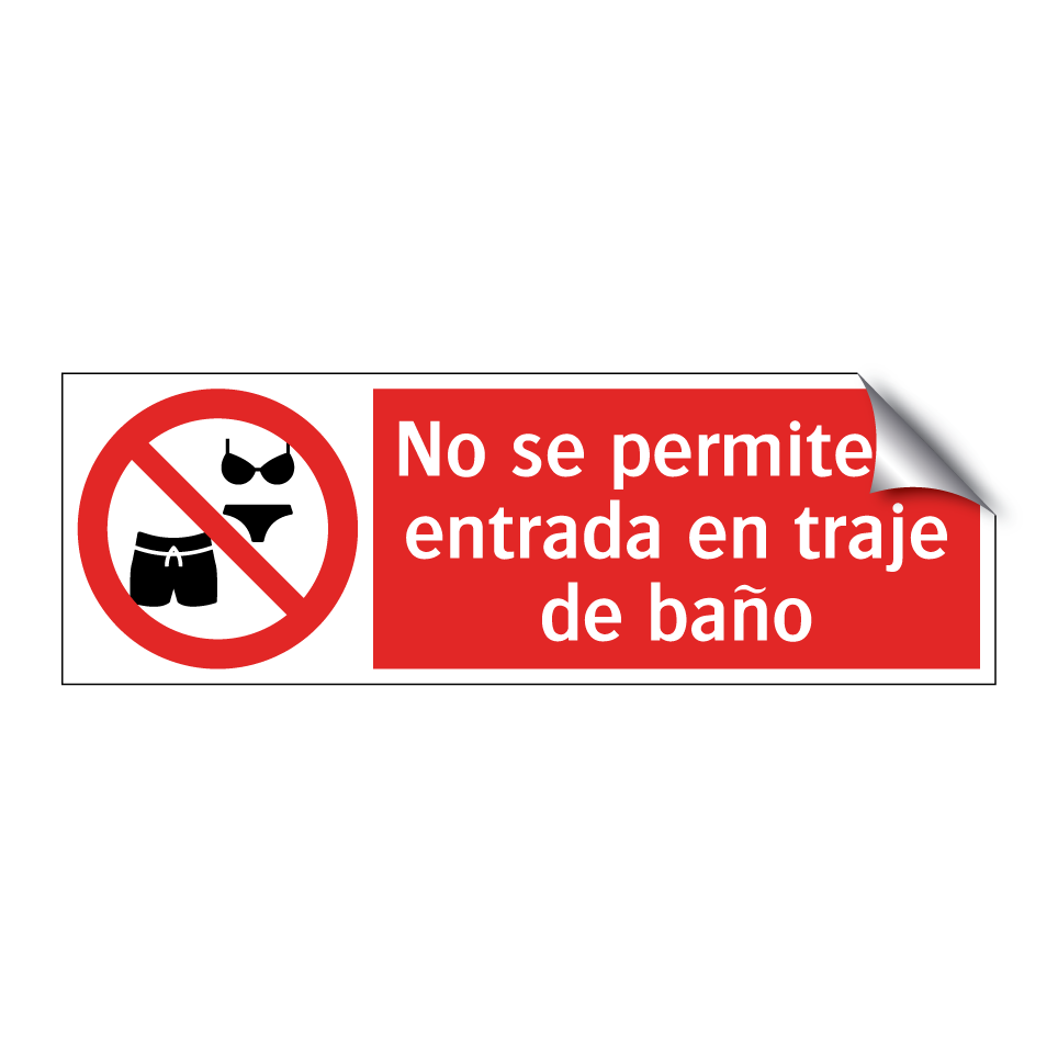 No se permite la entrada en traje de baño