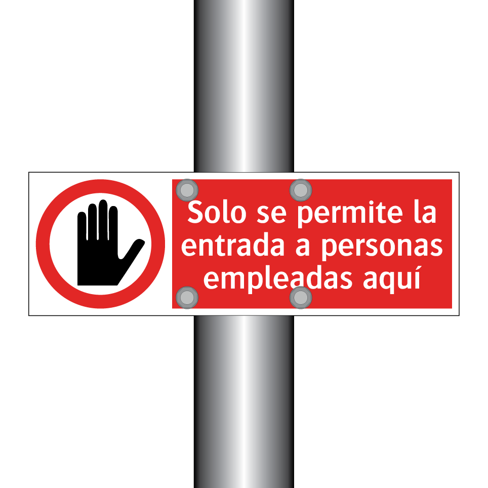 Solo se permite la entrada a personas empleadas aquí