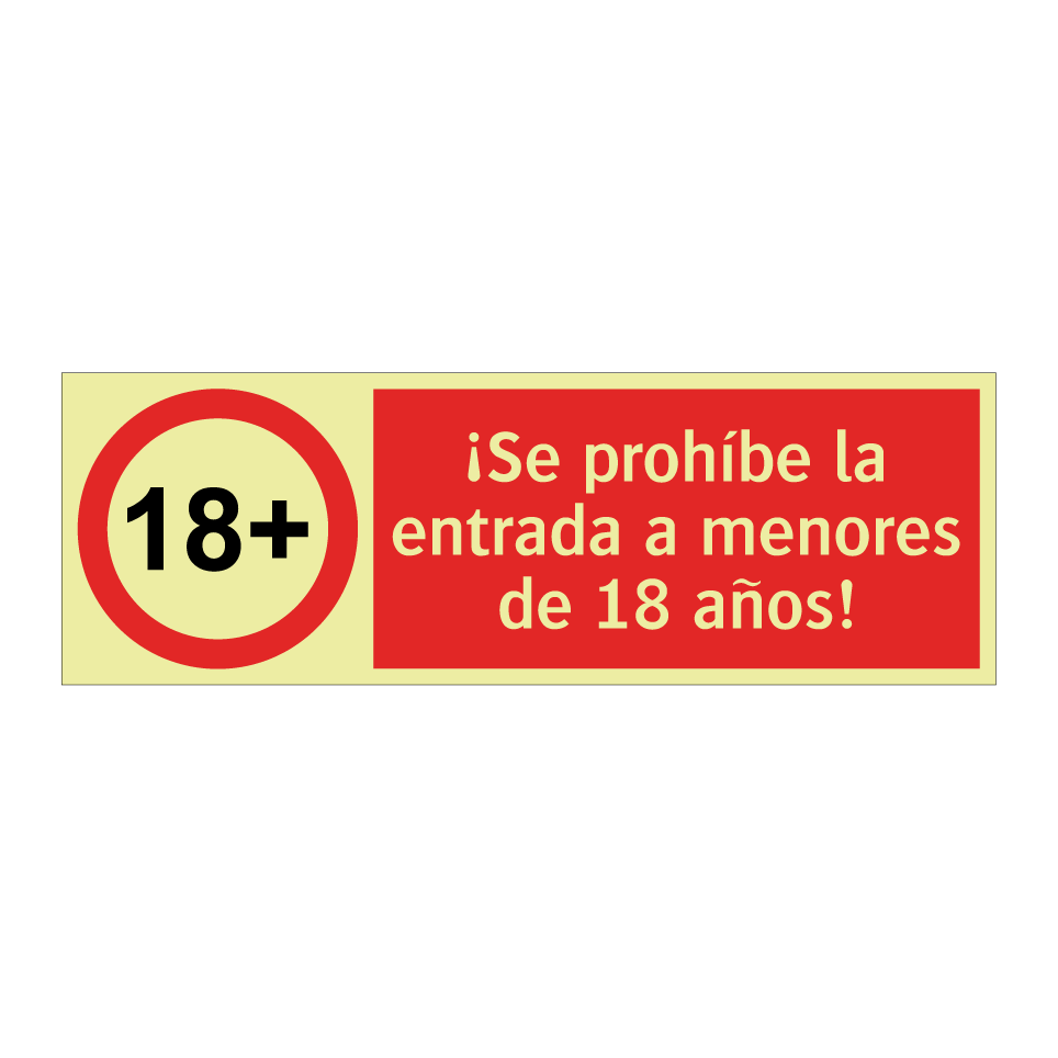 ¡Se prohíbe la entrada a menores de 18 años!