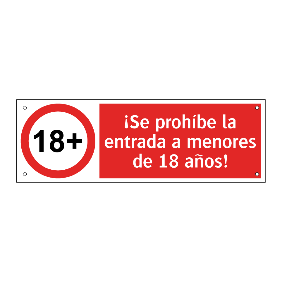 ¡Se prohíbe la entrada a menores de 18 años!