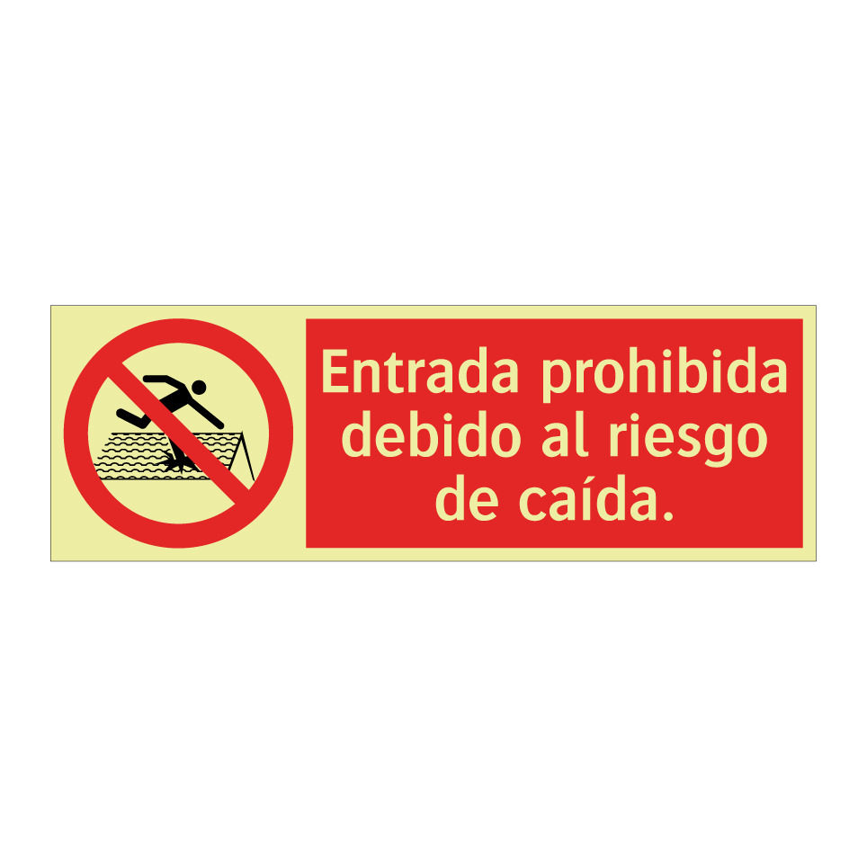 Entrada prohibida debido al riesgo de caída.