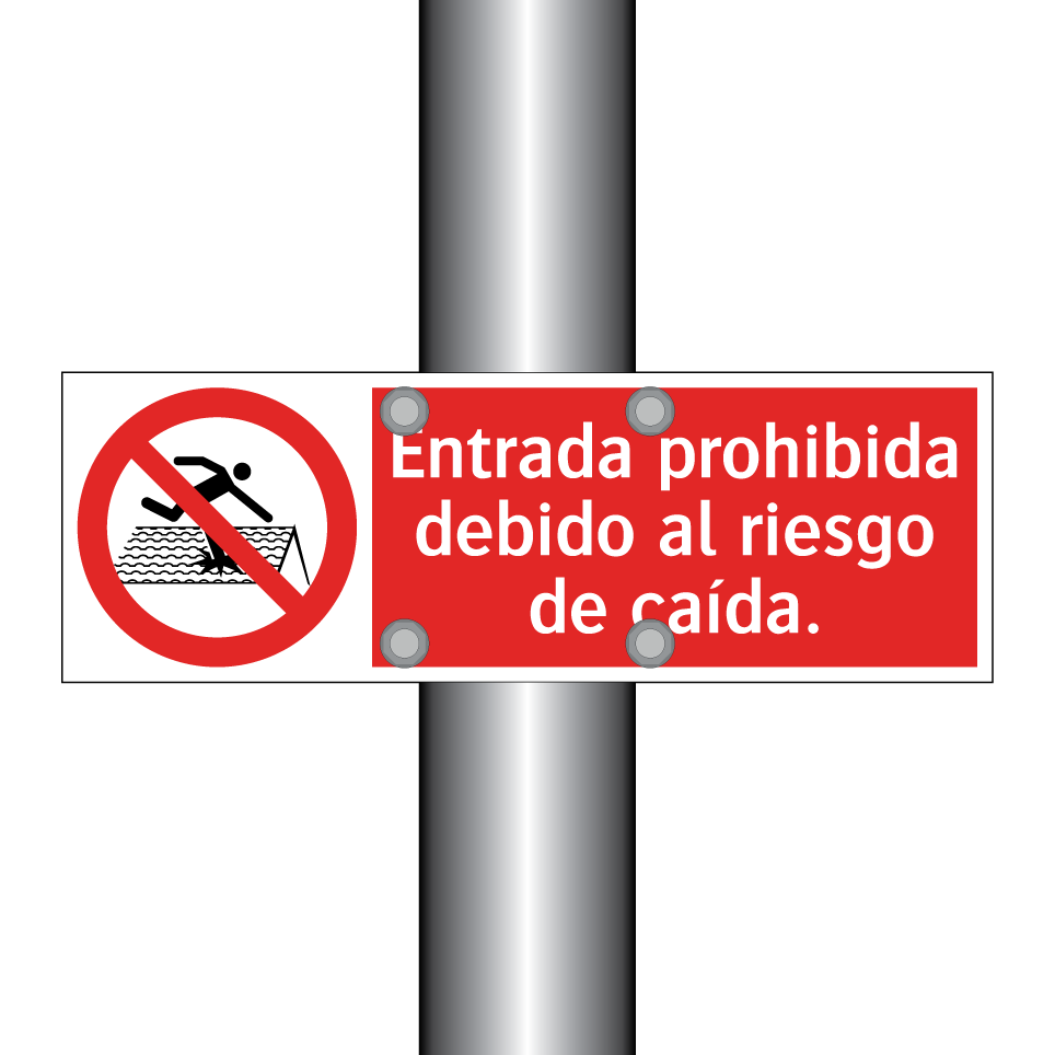 Entrada prohibida debido al riesgo de caída.