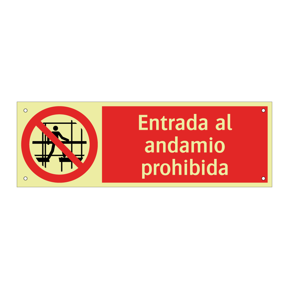 Entrada al andamio prohibida