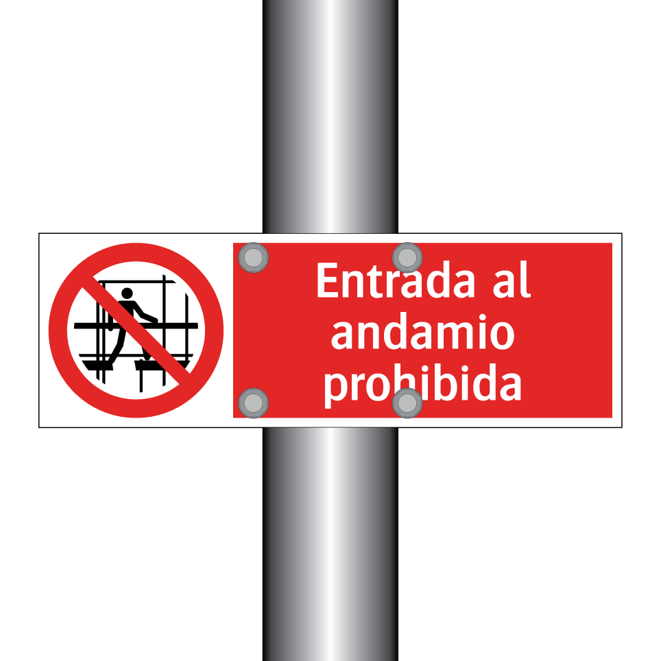Entrada al andamio prohibida