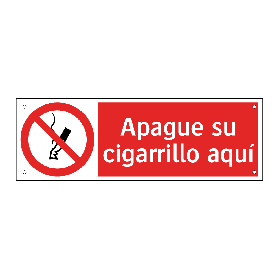 Apague su cigarrillo aquí