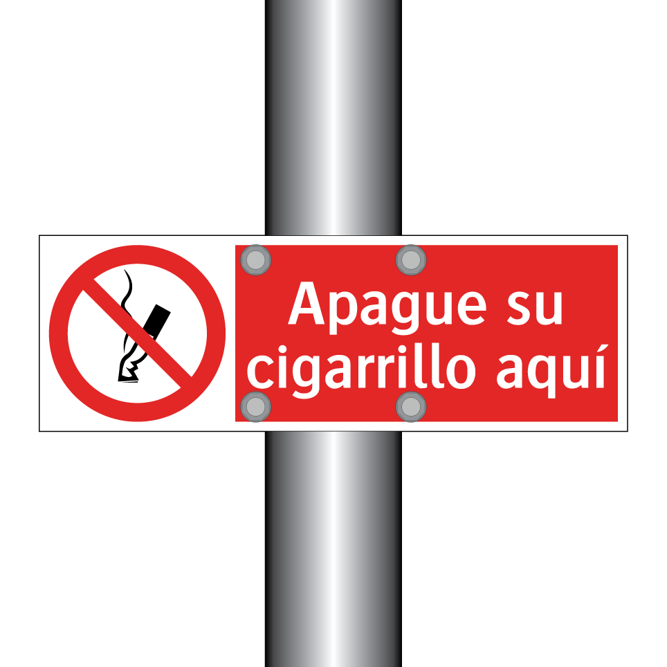 Apague su cigarrillo aquí