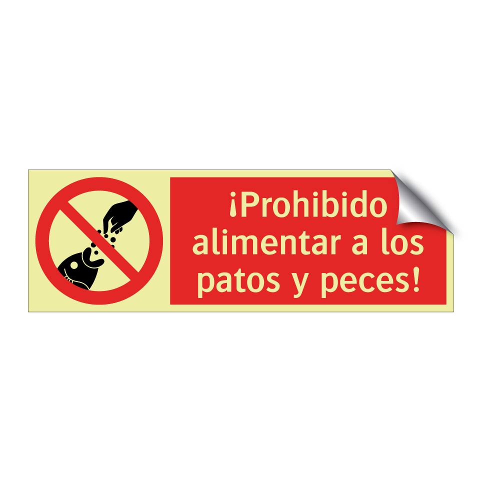 ¡Prohibido alimentar a los patos y peces!