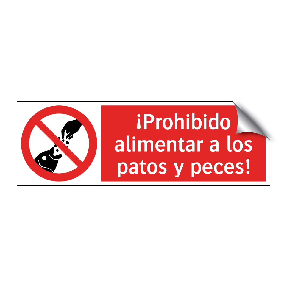 ¡Prohibido alimentar a los patos y peces!
