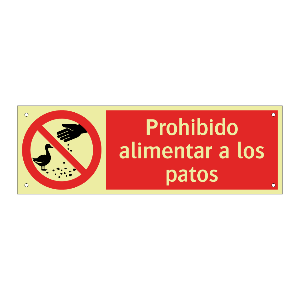 Prohibido alimentar a los patos