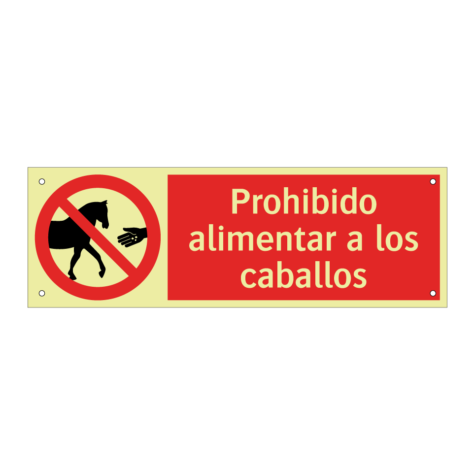 Prohibido alimentar a los caballos