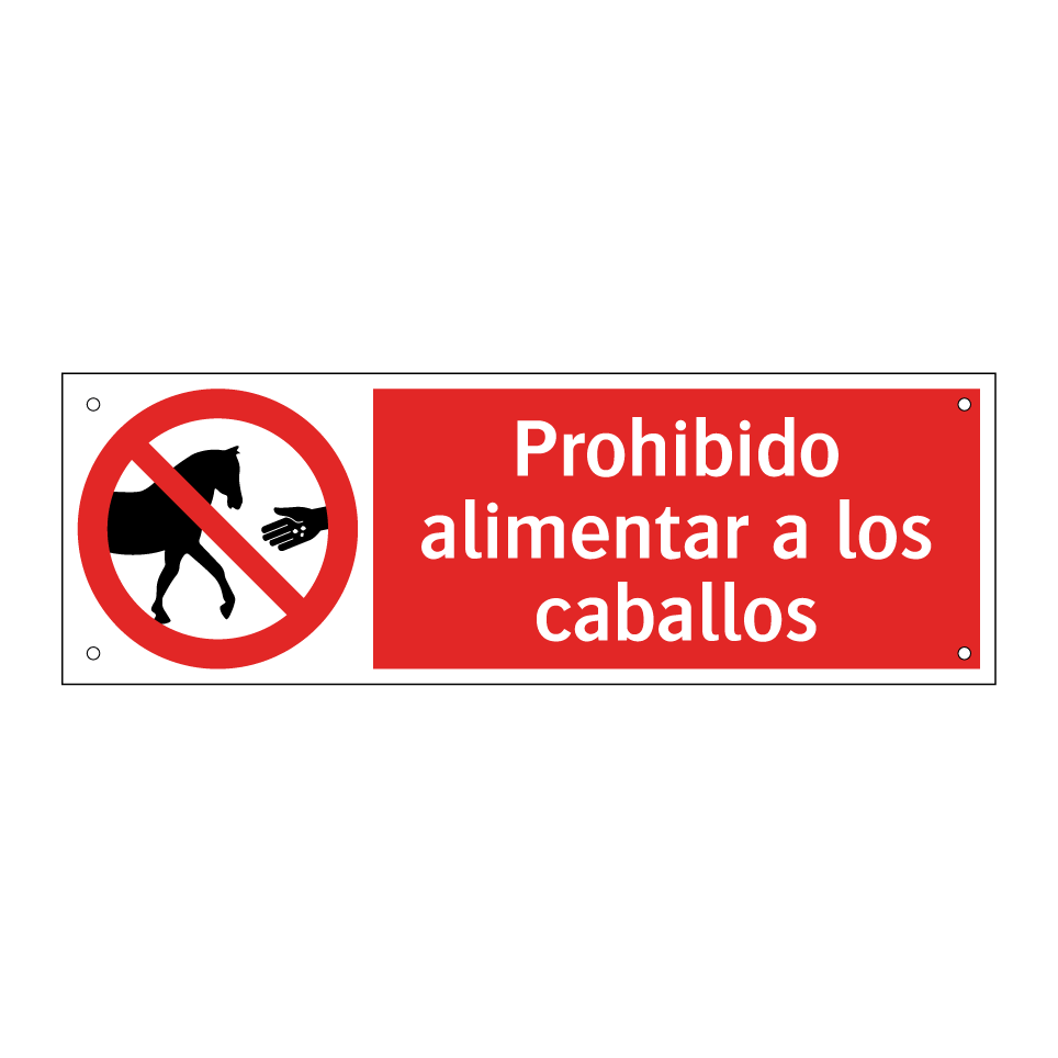 Prohibido alimentar a los caballos