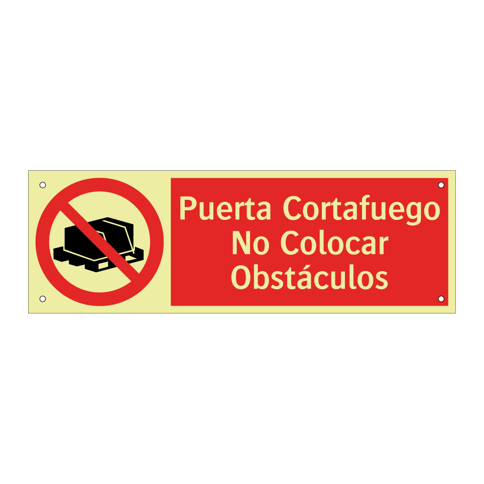 Puerta Cortafuego No Colocar Obstáculos