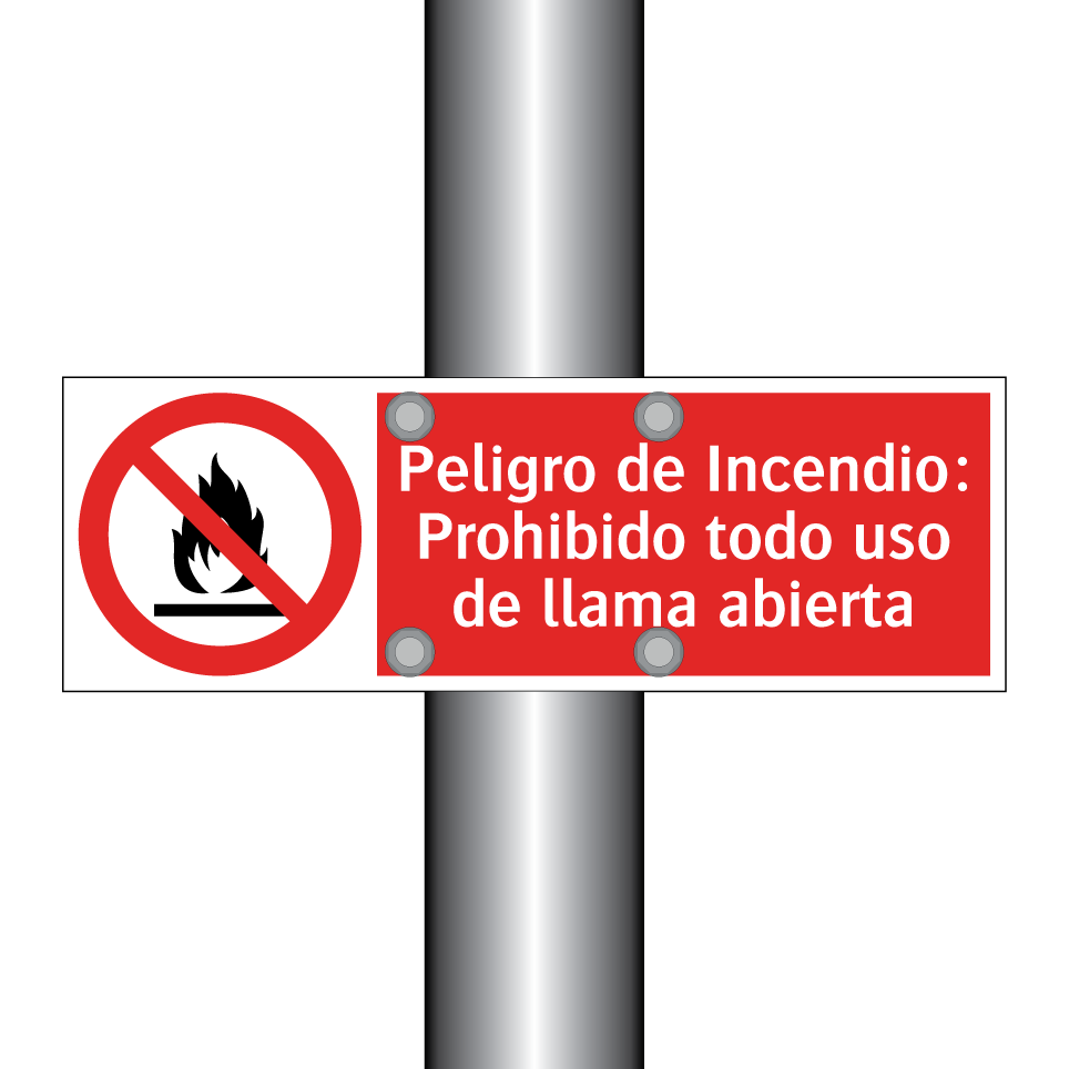 Peligro de Incendio: Prohibido todo uso de llama abierta