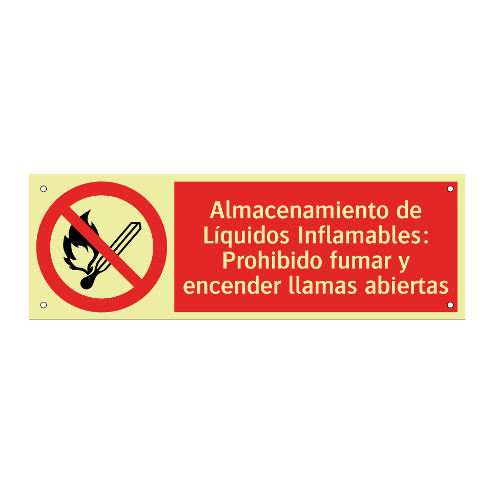 Almacenamiento de Líquidos Inflamables: Prohibido fumar y encender llamas abiertas