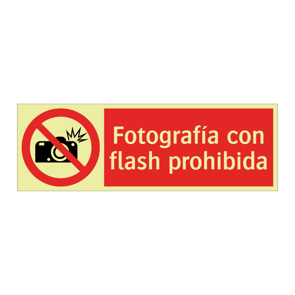 Fotografía con flash prohibida