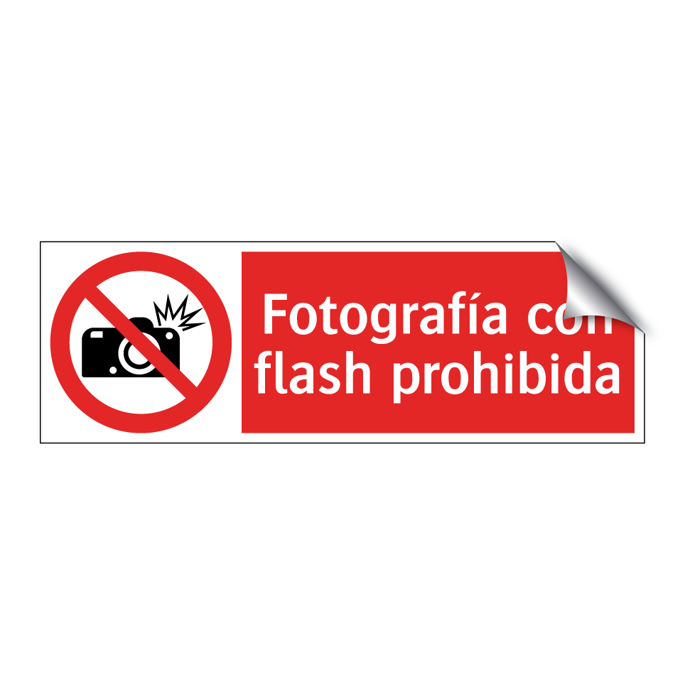 Fotografía con flash prohibida