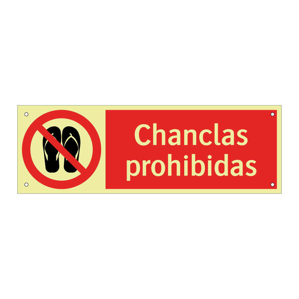 Chanclas prohibidas