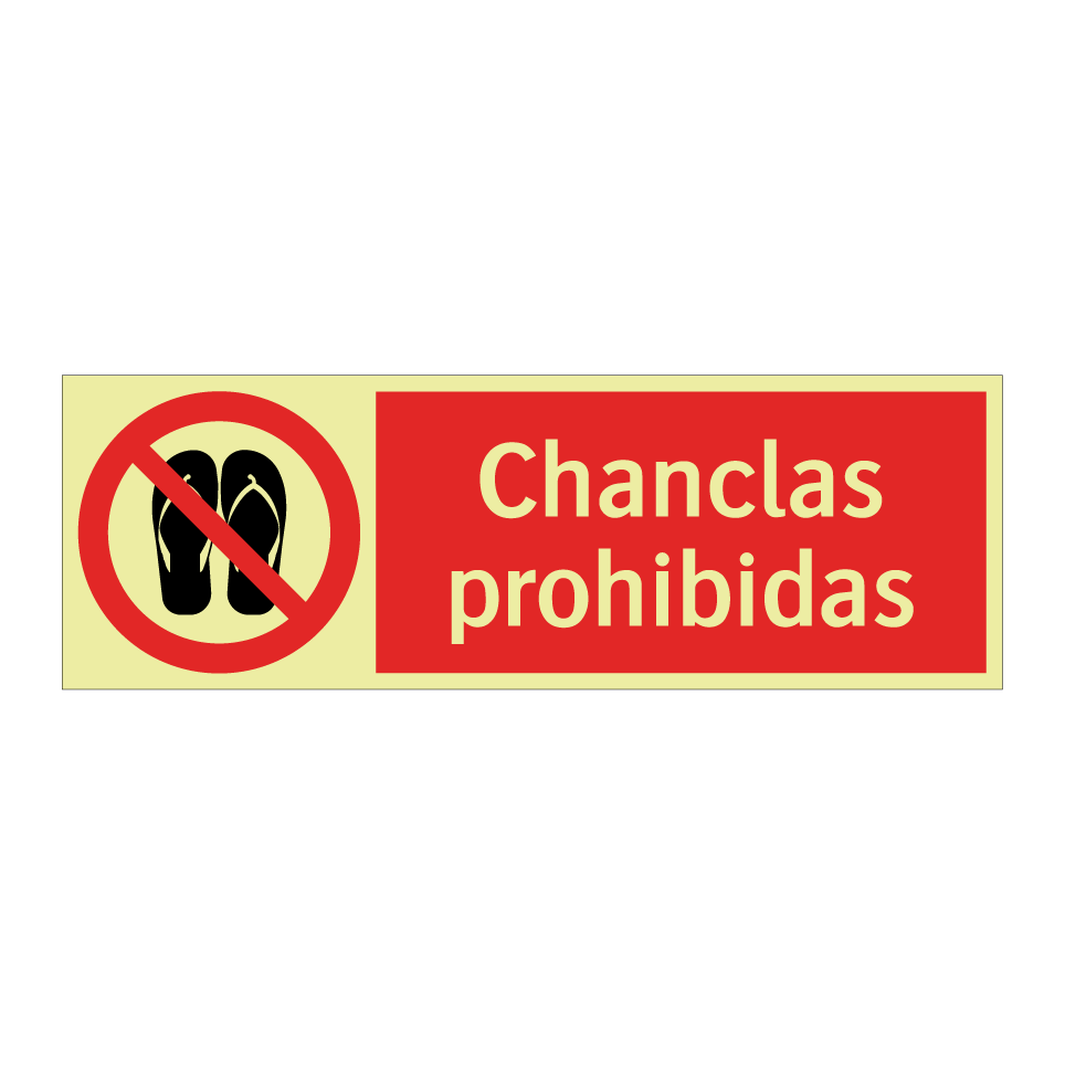 Chanclas prohibidas