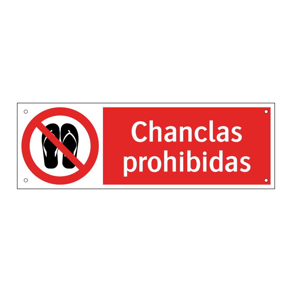 Chanclas prohibidas