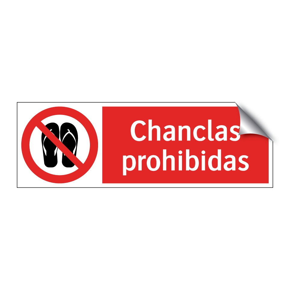 Chanclas prohibidas