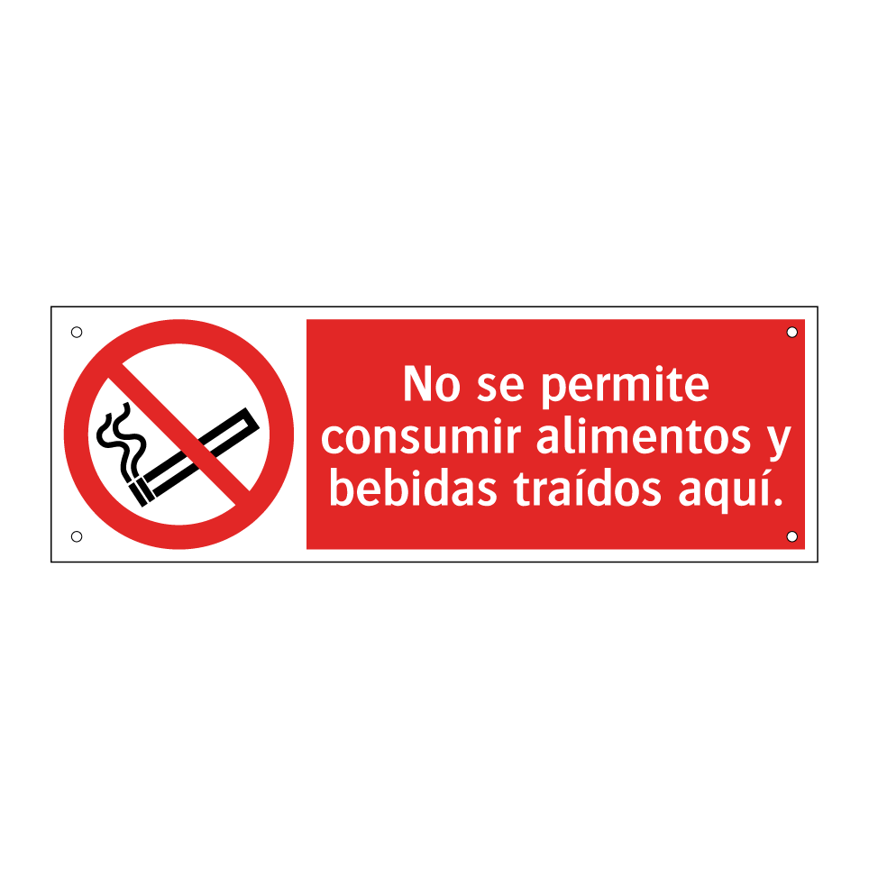 No se permite consumir alimentos y bebidas traídos aquí.