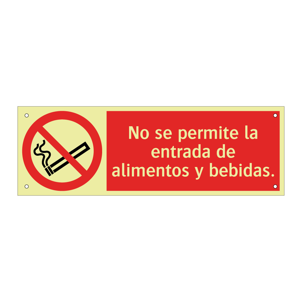 No se permite la entrada de alimentos y bebidas.