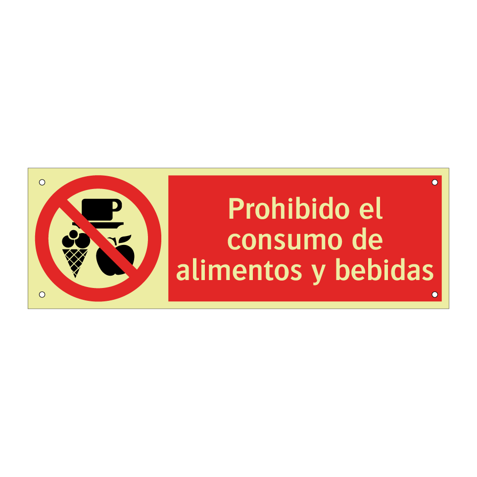 Prohibido el consumo de alimentos y bebidas