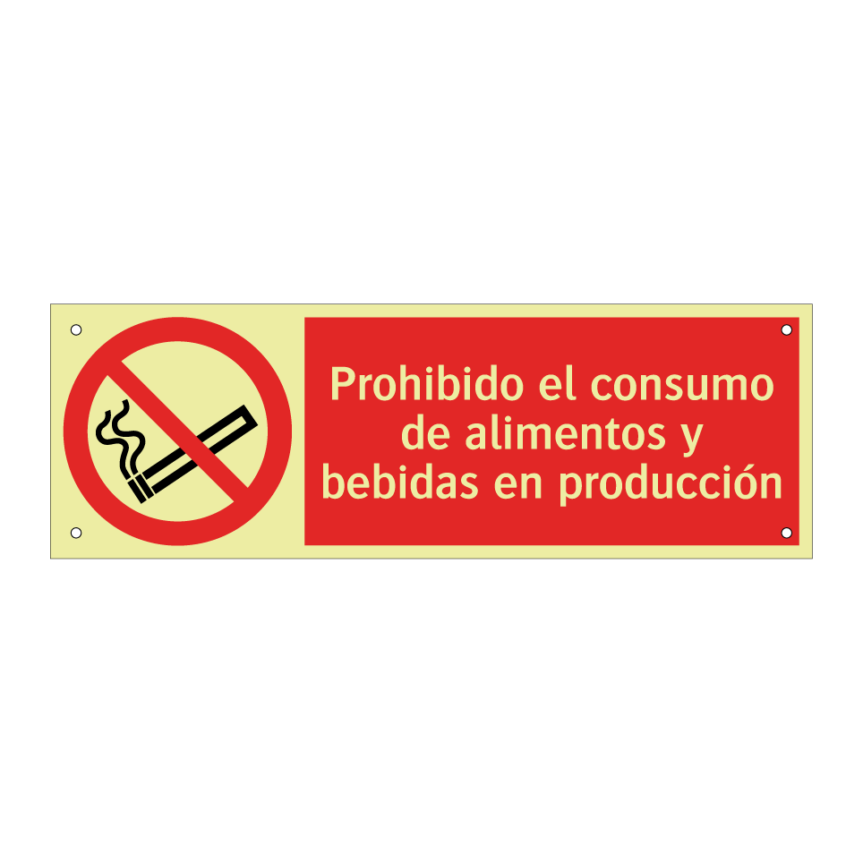 Prohibido el consumo de alimentos y bebidas en producción