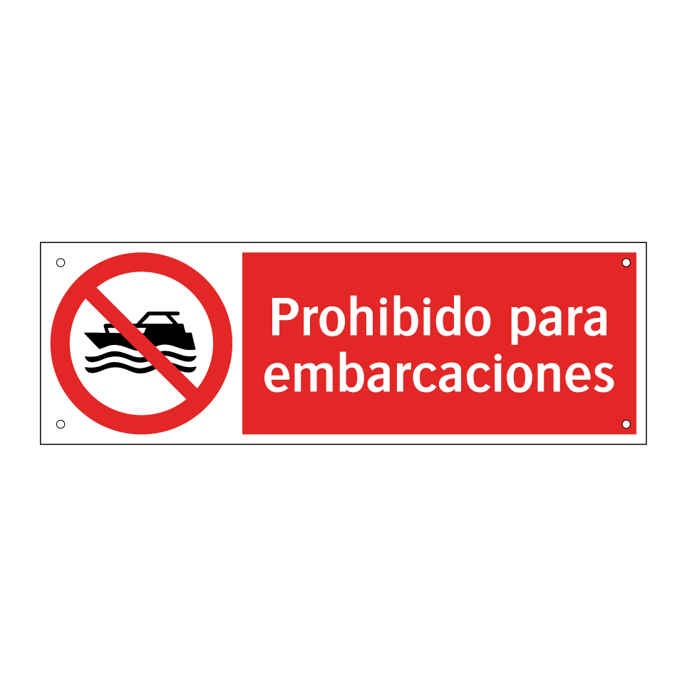Prohibido para embarcaciones