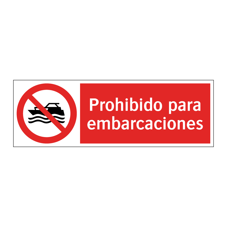 Prohibido para embarcaciones