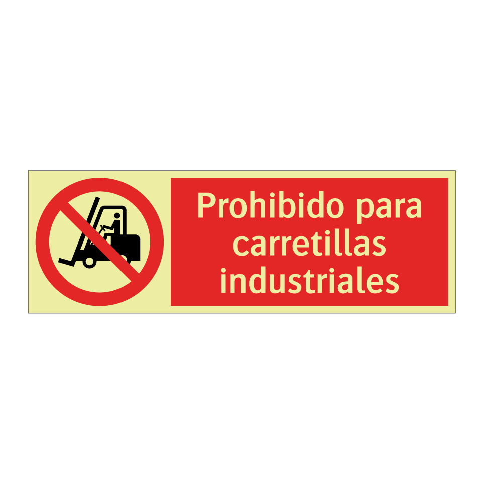 Prohibido para carretillas industriales
