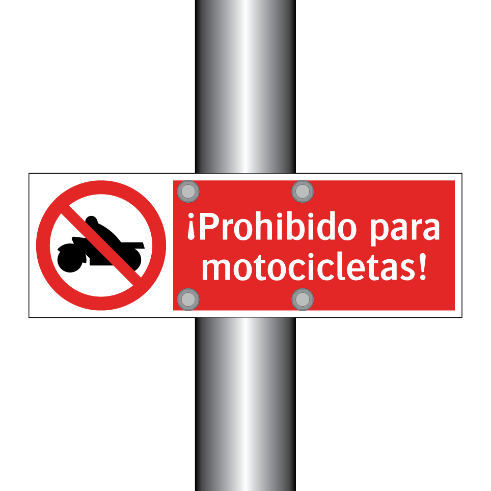 ¡Prohibido para motocicletas!
