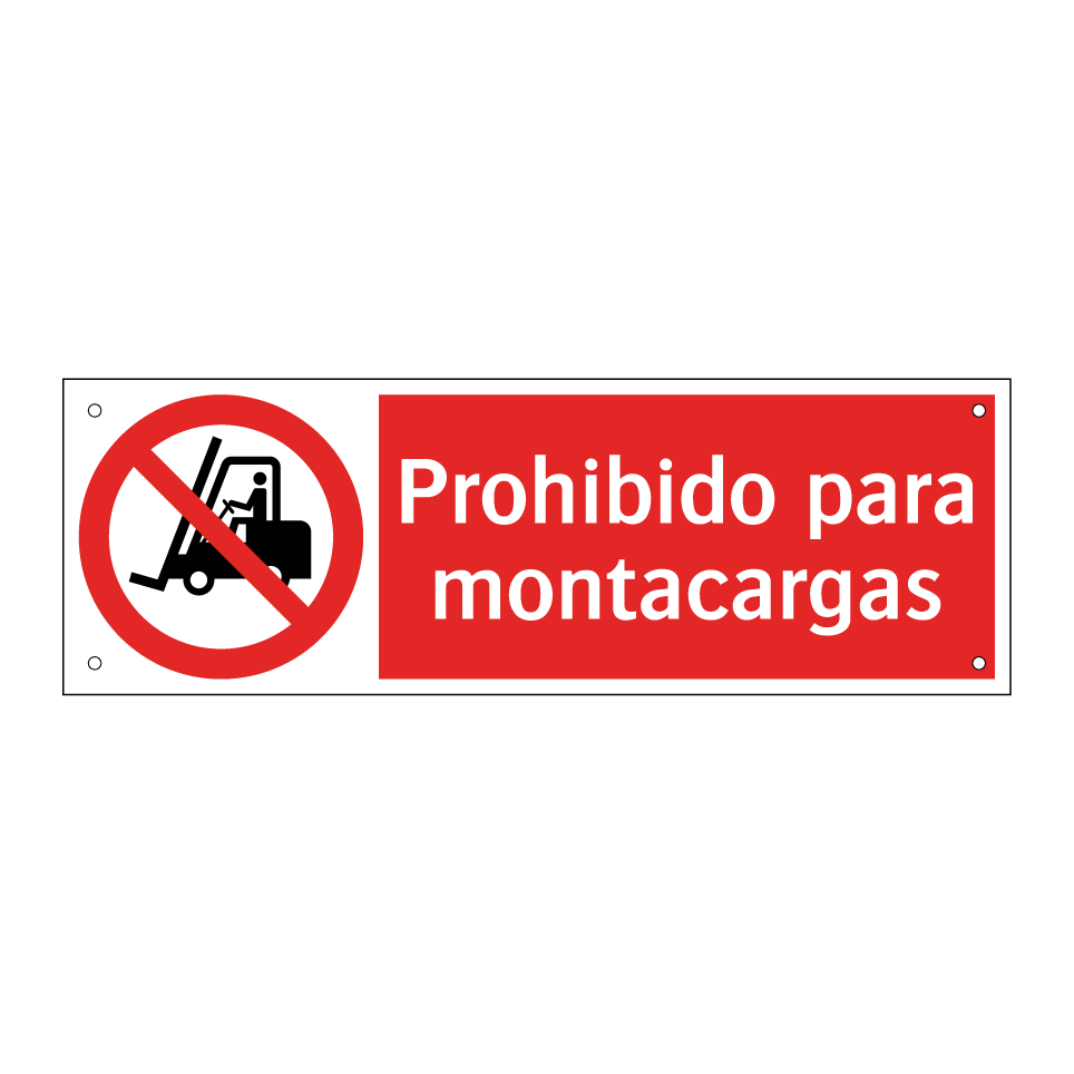 Prohibido para montacargas