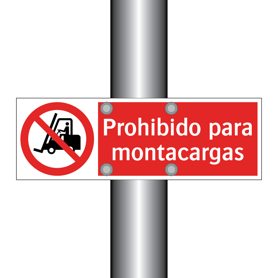 Prohibido para montacargas