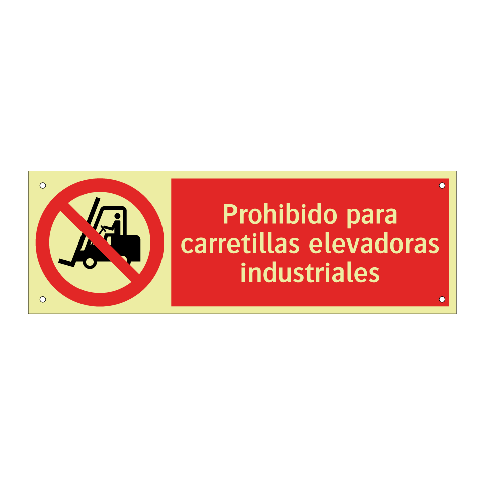 Prohibido para carretillas elevadoras industriales