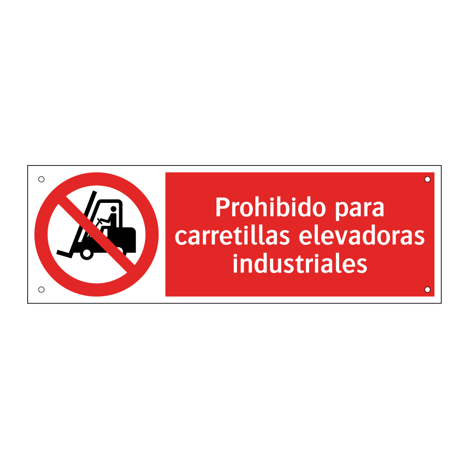 Prohibido para carretillas elevadoras industriales