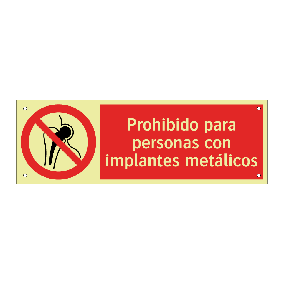 Prohibido para personas con implantes metálicos