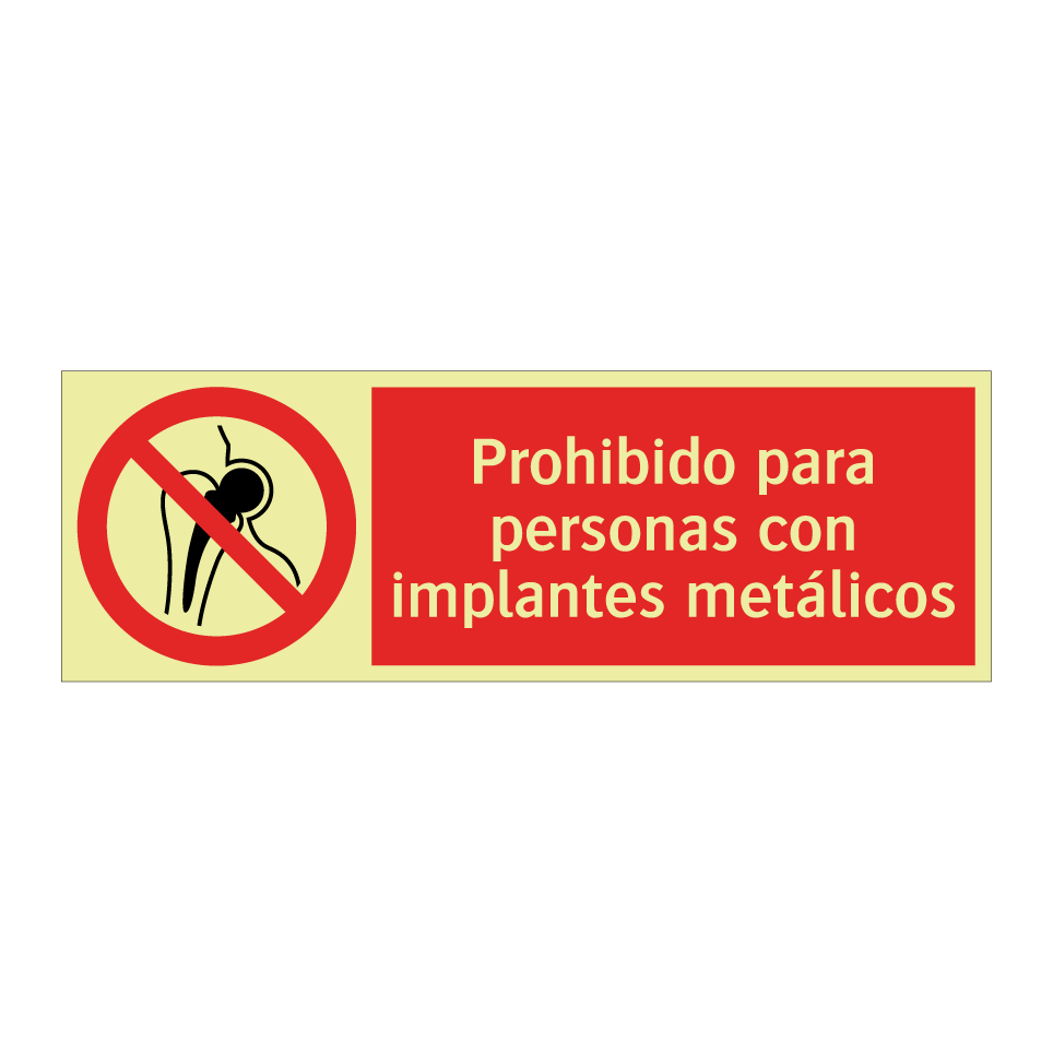 Prohibido para personas con implantes metálicos