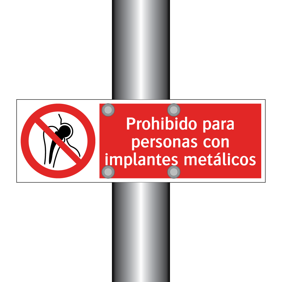 Prohibido para personas con implantes metálicos