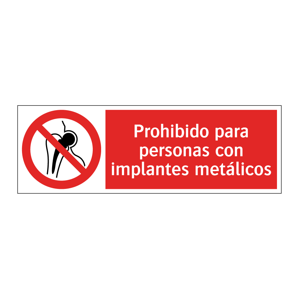 Prohibido para personas con implantes metálicos