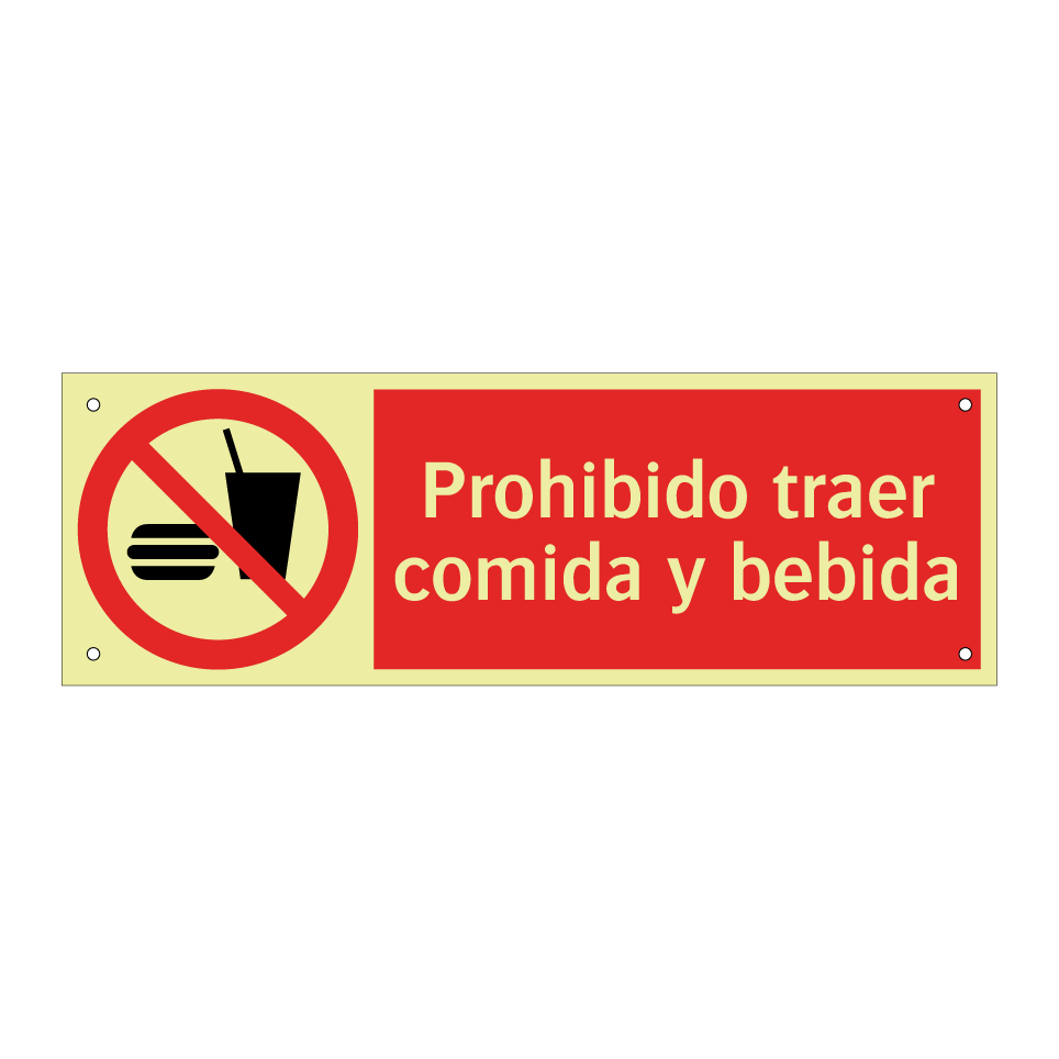 Prohibido traer comida y bebida