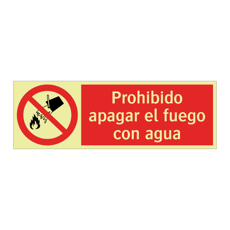 Prohibido apagar el fuego con agua