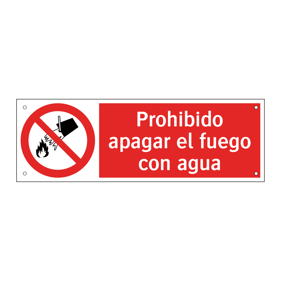 Prohibido apagar el fuego con agua