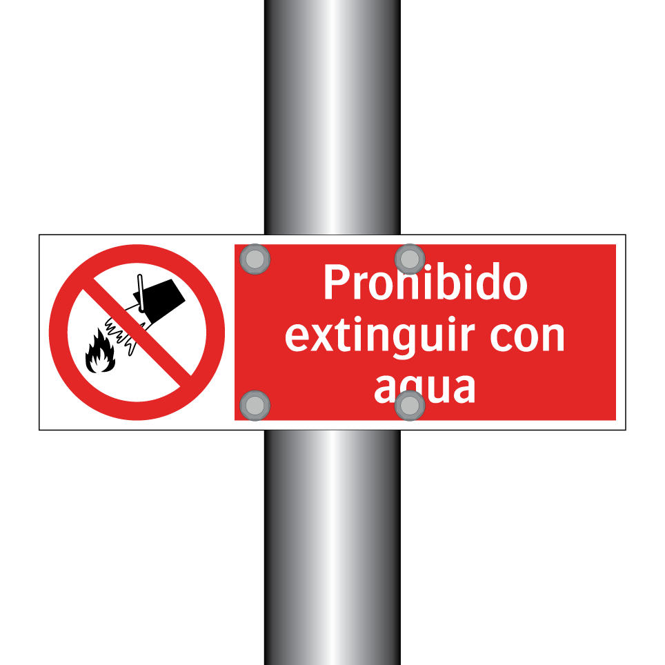 Prohibido extinguir con agua