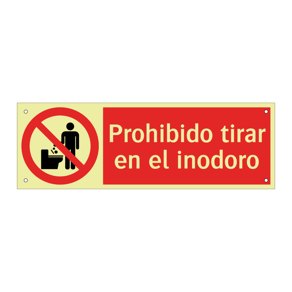 Prohibido tirar en el inodoro