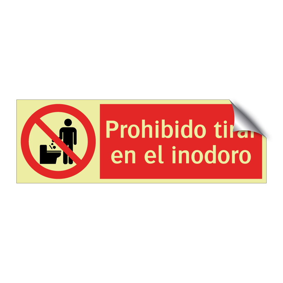 Prohibido tirar en el inodoro