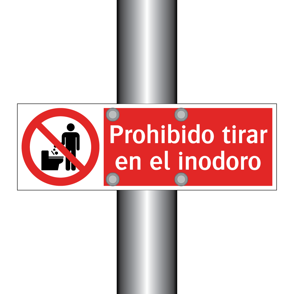 Prohibido tirar en el inodoro
